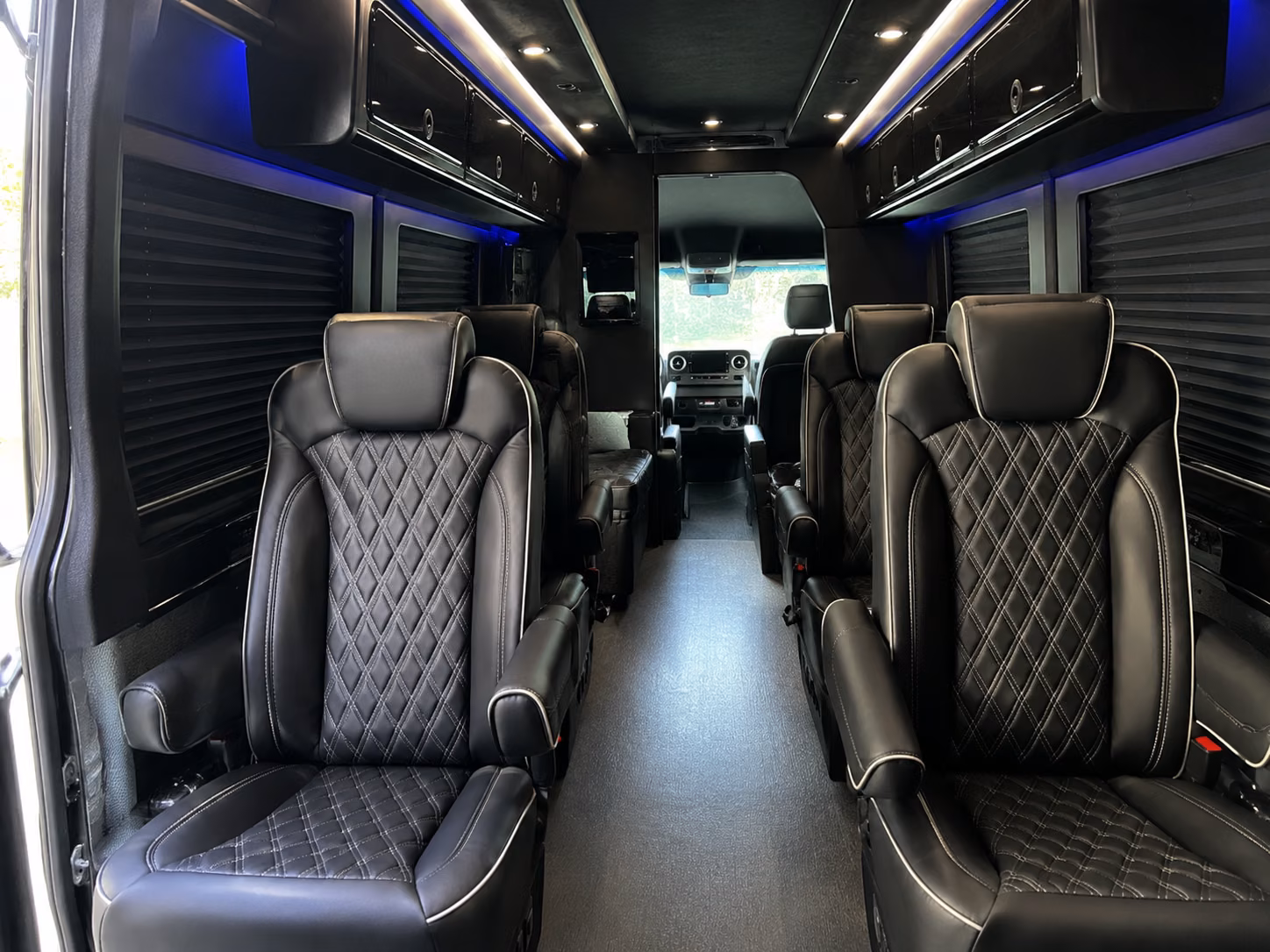 shift change and any hour employee sprinter van transportation in eugene oregon